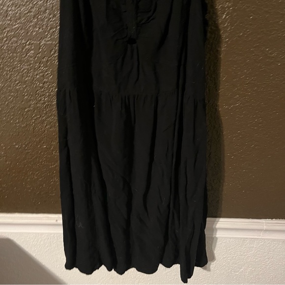 Black A-Line Baby Doll Style Mini Dress with Elastic on Top for Stretch, Size 2X - Picture 4 of 7